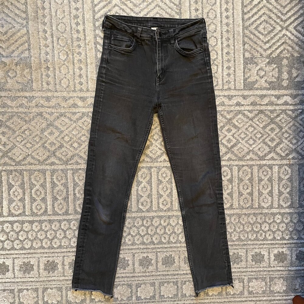 H&M High Waist Grey Skinny Jeans Size 27